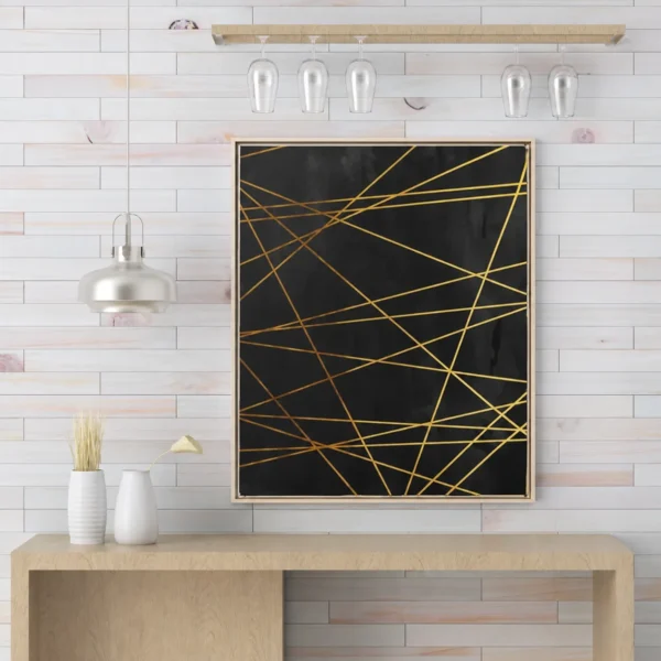 Golden Vector | Framed Canvas