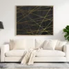 Golden Vector | Framed Canvas