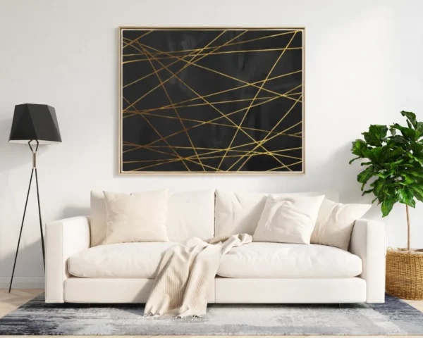 Golden Vector | Framed Canvas