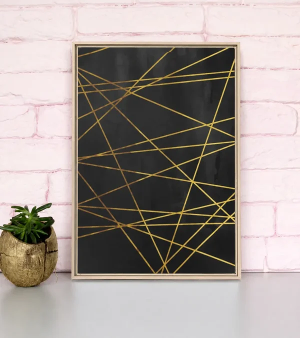 Golden Vector | Framed Canvas