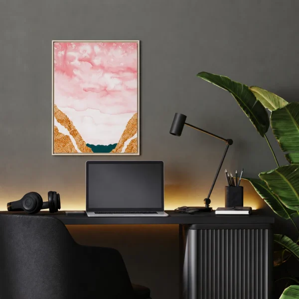 Blush Canyon | Framed Canvas