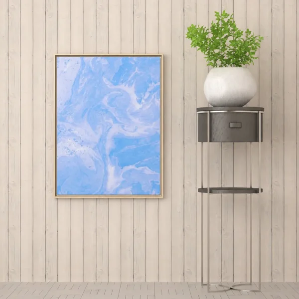 Azure Whisper | Framed Canvas