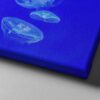 06_Canvas Mock-up 2_right corner_perspective view Blue Jellyfish Canvas Wall Art – Modern Ocean Marine Life Matte Stretched Canvas Decor