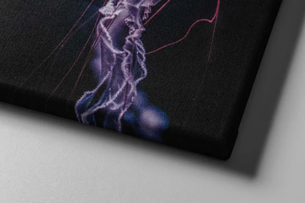 Purple Jellyfish Canvas Wall Art for Modern Coastal Ocean-Inspired Home Décor