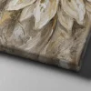 06_Canvas Mock-up 2_right corner_perspective view_compressed Neutral Daisy Canvas Wall Art – Luxury Beige Botanical Matte Canvas for Contemporary Décor