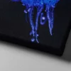 06_Canvas Mock-up 2_right corner_perspective view_compressed Glowing Blue Jellyfish Canvas Wall Art for Coastal Modern Ocean Home Décor