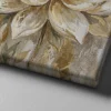 06_Canvas Mock-up 2_right corner_perspective view_compressed Neutral Gold Floral Canvas Wall Art, Elegant Botanical Matte Stretched Canvas Decor
