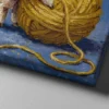 06_Canvas Mock-up 2_right corner_perspective view_compressed Cute Alpaca Hugging Yarn Canvas Wall Art, Whimsical Farmhouse Animal Matte Canvas Print