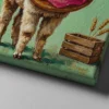 06_Canvas Mock-up 2_right corner_perspective view_compressed Funny Alpaca Donut Canvas Wall Art, Whimsical Bakery Animal Matte Stretched Canvas Print