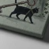06_Canvas Mock-up 2_right corner_perspective view_compressed Funny Black Cat Canvas Wall Art with Vintage Key | Whimsical Matte Canvas Print