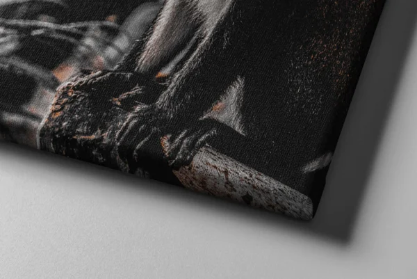 Monkey Canvas Wall Art – Elegant Wildlife Primate Portrait Matte Canvas Decor