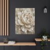 10140533682061019555_2048.jpeg Neutral Peony Canvas Wall Art – Elegant Beige & Gold Botanical Matte Canvas Print