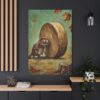 13395393141512274477_2048.jpeg Funny Beaver Canvas Wall Art Rolling Giant Wooden Wheel | Whimsical Woodland Matte Canvas Print