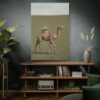13659969277499129538_2048.jpeg Funny Camel Canvas Wall Art with Tea Tray | Whimsical Desert Matte Canvas Print