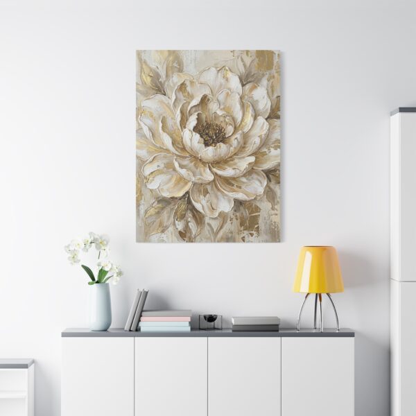 13737057766183236483_2048.jpeg Neutral Floral Canvas Wall Art – Beige & Gold Luxury Botanical Matte Canvas Print