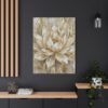 14171077756549903635_2048.jpeg Neutral Gold Floral Canvas Wall Art, Elegant Botanical Matte Stretched Canvas Decor