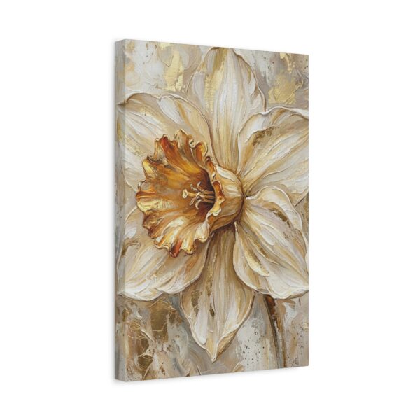 14845030733393568653_2048.jpeg Neutral Daffodil Canvas Wall Art, Elegant Botanical Floral Matte Stretched Canvas Print