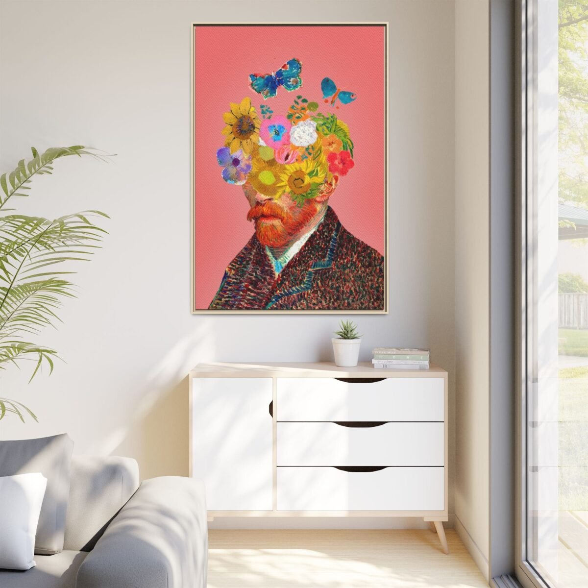 14902182316624436634_2048.jpeg Van Gogh Inspired Framed Canvas Wall Art | Floral Surreal Portrait Decor