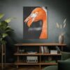 15061923831322231428_2048.jpeg Vibrant Flamingo Portrait Matte Canvas Wall Art