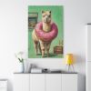 16025914058642912890_2048.jpeg Funny Alpaca Donut Canvas Wall Art, Whimsical Bakery Animal Matte Stretched Canvas Print