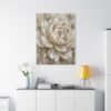 1629958305952017157_2048.jpeg Neutral Peony Canvas Wall Art – Elegant Beige & Gold Botanical Matte Canvas Print