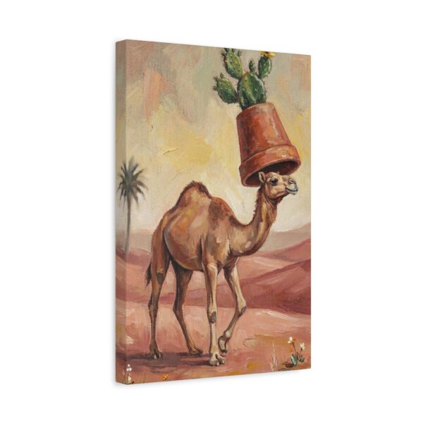 16461482901597543823_2048.jpeg Funny Camel Canvas Wall Art with Cactus Planter | Whimsical Desert Animal Canvas Print
