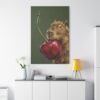 17314748866407295391_2048.jpeg Funny Capybara Canvas Wall Art with Giant Cherry | Whimsical Animal Matte Canvas Print