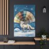 17692555069984078094_2048.jpeg Funny Arctic Fox Canvas Wall Art, Whimsical Winter Animal Matte Canvas Print