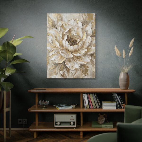 17957405583224444805_2048.jpeg Neutral Floral Canvas Wall Art – Beige & Gold Luxury Botanical Matte Canvas Print