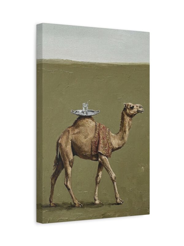18436093573438284015_2048.jpeg Funny Camel Canvas Wall Art with Tea Tray | Whimsical Desert Matte Canvas Print