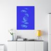 2328003465806680805_2048.jpeg Blue Jellyfish Canvas Wall Art – Modern Ocean Marine Life Matte Stretched Canvas Decor