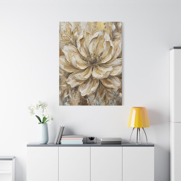 2399982311475035368_2048.jpeg Gold Floral Canvas Wall Art – Luxury Neutral Botanical Matte Canvas for Elegant Interiors