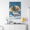 2459105314359202111_2048.jpeg Funny Arctic Fox Canvas Wall Art, Whimsical Winter Animal Matte Canvas Print