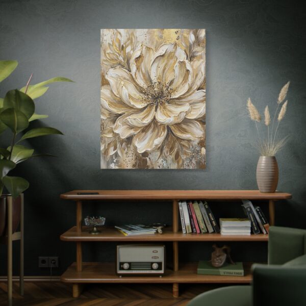 2685179525816033671_2048.jpeg Gold Floral Canvas Wall Art – Luxury Neutral Botanical Matte Canvas for Elegant Interiors