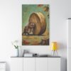 3129337648882237574_2048.jpeg Funny Beaver Canvas Wall Art Rolling Giant Wooden Wheel | Whimsical Woodland Matte Canvas Print