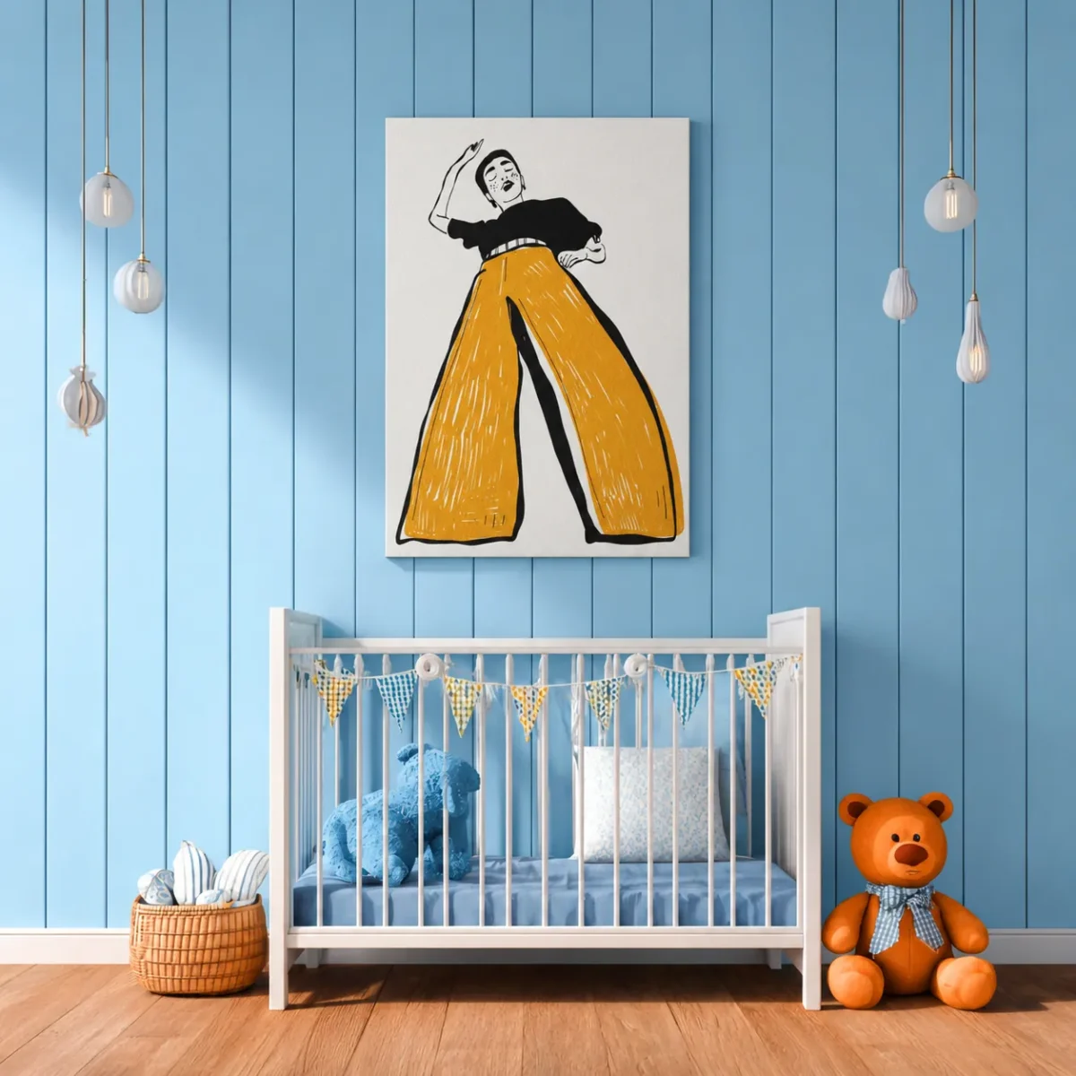 Minimalist Fashion Canvas Wall Art | Modern Female Illustration Matte Canvas Decor