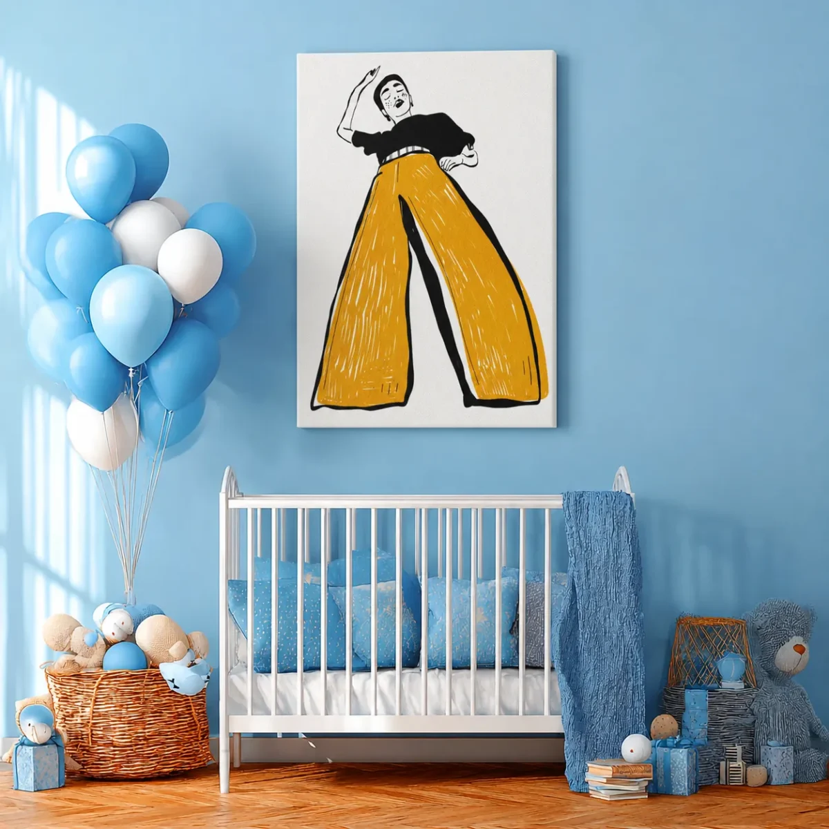 Minimalist Fashion Canvas Wall Art | Modern Female Illustration Matte Canvas Decor