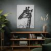 4937134448145912175_2048.jpeg Giraffe Canvas Wall Art – Elegant Black and White Safari Wildlife Canvas Print