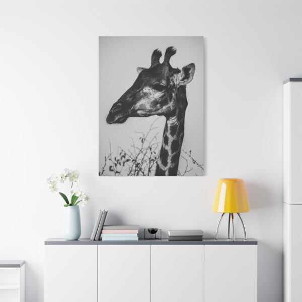 5371092043562126856_2048.jpeg Giraffe Canvas Wall Art – Elegant Black and White Safari Wildlife Canvas Print