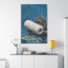 7103658090920156761_2048.jpeg Funny Beaver Canvas Wall Art with Giant Paint Roller | Whimsical Woodland Matte Canvas Print