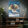 7118364850290699306_2048.jpeg Funny Arctic Fox Canvas Wall Art, Whimsical Winter Animal Matte Canvas Print