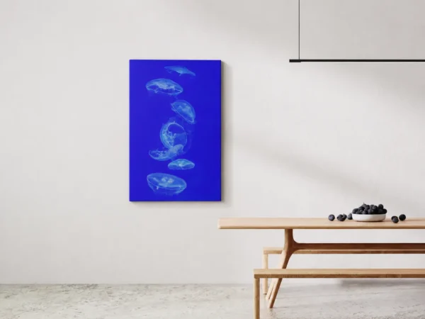 ChatGPT Image Jul 13, 2026, 09_54_39 PM_compressed Blue Jellyfish Canvas Wall Art – Modern Ocean Marine Life Matte Stretched Canvas Decor