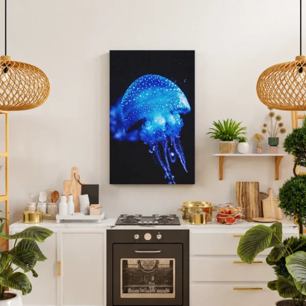 ChatGPT Image Jul 13, 2026, 10_14_40 PM_compressed Glowing Blue Jellyfish Canvas Wall Art for Coastal Modern Ocean Home Décor