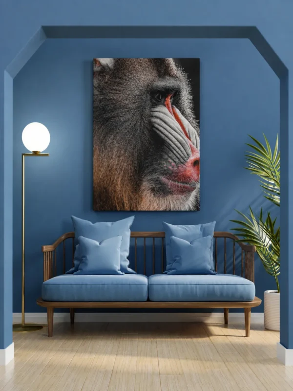 ChatGPT Image Jul 13, 2026, 10_49_45 PM_compressed Mandrill Canvas Wall Art – Modern Primate Wildlife Portrait Matte Canvas Decor