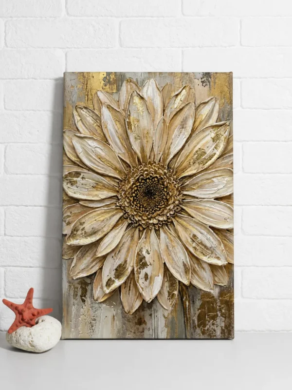 ChatGPT Image Jul 14, 2026, 06_16_18 PM_compressed Neutral Sunflower Canvas Wall Art – Elegant Gold Botanical Matte Canvas for Modern Homes