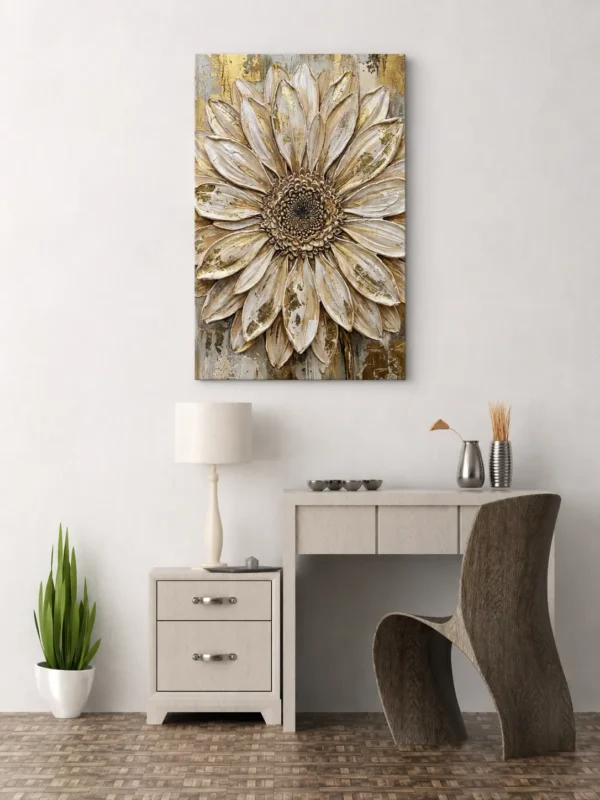 ChatGPT Image Jul 14, 2026, 06_16_26 PM_compressed Neutral Sunflower Canvas Wall Art – Elegant Gold Botanical Matte Canvas for Modern Homes