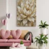 ChatGPT Image Jul 14, 2026, 09_09_45 PM_compressed Neutral Gold Floral Canvas Wall Art, Elegant Botanical Matte Stretched Canvas Decor