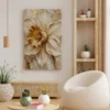 ChatGPT Image Jul 14, 2026, 09_32_12 PM_compressed Neutral Daffodil Canvas Wall Art, Elegant Botanical Floral Matte Stretched Canvas Print