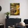 ChatGPT Image Jul 16, 2026, 01_02_32 PM_compressed Funny Basset Hound Canvas Wall Art with Yellow Rain Boot | Whimsical Dog Matte Canvas Print