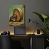 ChatGPT Image Jul 16, 2026, 01_15_43 PM_compressed Funny Beaver Canvas Wall Art Rolling Giant Wooden Wheel | Whimsical Woodland Matte Canvas Print